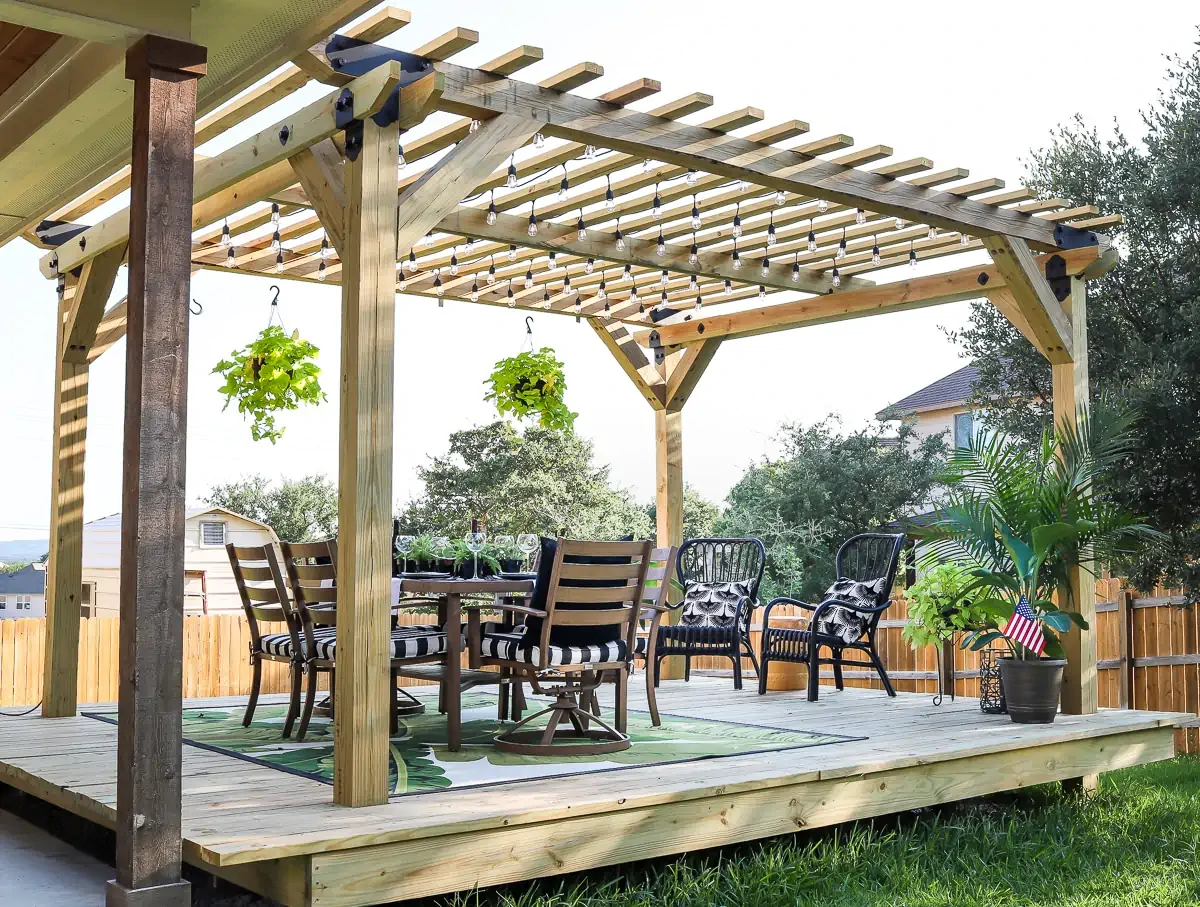 custom pergola and custom deck in memphis from HC Fence Co